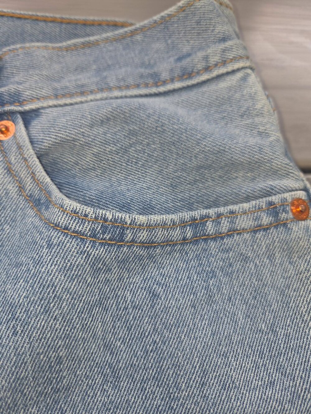 Levi's 505 Jeans 30"x34" Blue 100% Cotton Non-Stretc Regular Fit Medium Wash NWT - Picture 6 of 14